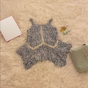 Blue,white,purple shirt